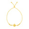 14k Yellow Gold Adjustable Bracelet with Polished Star